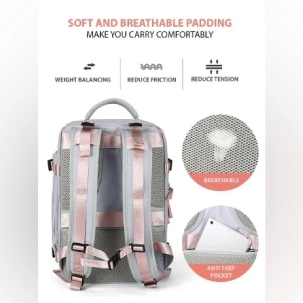 Sz 42*32cm Men Women Laptop Backpack lightweight travel Bag fit for business - Picture 6 of 10